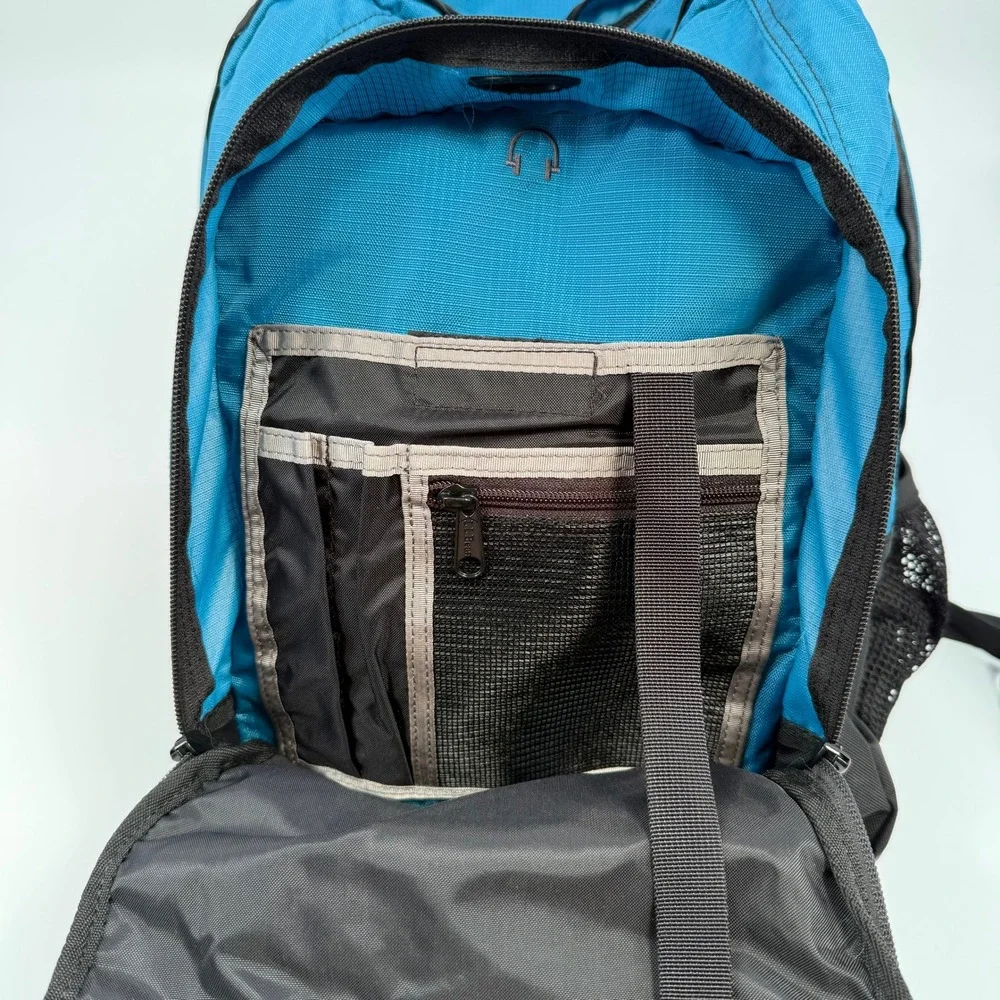 L.L. Bean Original Book Pack Travel School Teal Blue Nylon Backpack